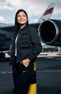 Emma Raducanu recently became the global brand ambassador for British Airways.